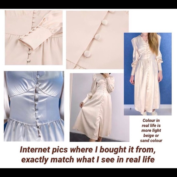 Satin dress midi - Picture 4 of 6